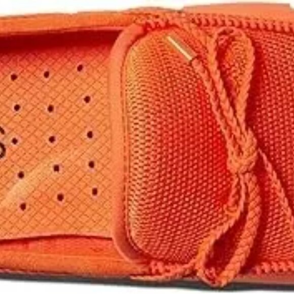 New Swims Men 15 Braided Lace Lux Orange Driver Loafers Shoes Breathable Mesh - Picture 5 of 9